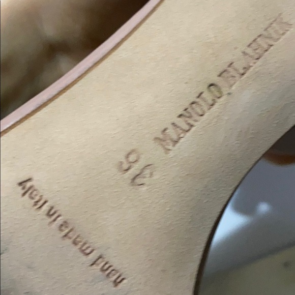 Manolo Blahnik Open Toed Patent Sling Back Size 36 - Picture 5 of 5